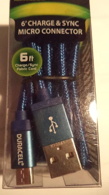 DURACELL MICRO CONNECTOR CHARGE AND SYNC 6FT LE2189 SELLING ALL AS USED - Image 1 of 4