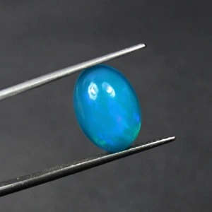 Natural Opal Gemstone Cabochon Oval Shape Flashy Opal Blue Opal 12.6x9x5.3 MM - Picture 1 of 3