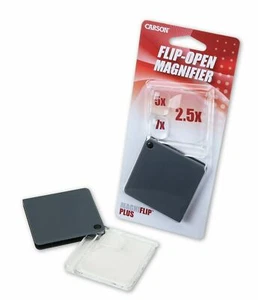 Pocket Magnifying Glass Flip 7x 5x 2.5x Lens Power Carson GN-44 MagniFlip Plus - Picture 1 of 7