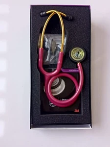Littmann Classic III Stethoscope - Raspberry Tube | Gold/Rainbow Finish | 5806 - Picture 1 of 11