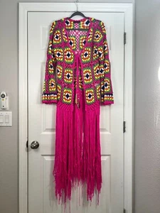 Hot & Delicious Summer Crochet Festival Duster Size S/M - Picture 1 of 4