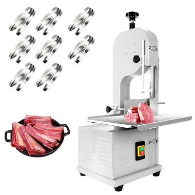 AOKNV 1500W Electric Meat Cutting Bandsaw with 19.3" x 15.3" Cutting Area Commercial