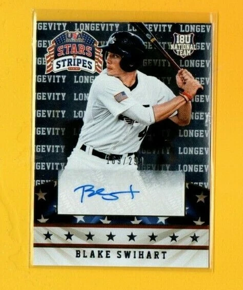 D13514 2015 USA Baseball Stars & Stripes Longevity Signatures Blake Swihart /299 - Image 1 of 1