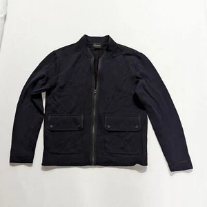 Club Monaco Men's Size Medium Navy Jacket with Black Trim - Picture 1 of 9
