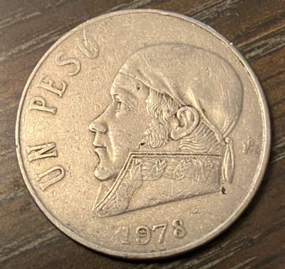 Variedad 1 Peso 1978 Cerrado 8; Abierto 9 en Fecha "José María Teclo Morelos y Pavón" Foto 1 de 3