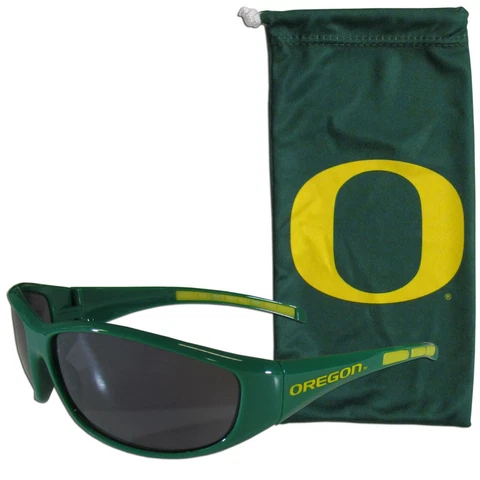 Oregon Ducks NCAA Sunglasses and Microfiber Bag Set FREE SHIP Cover