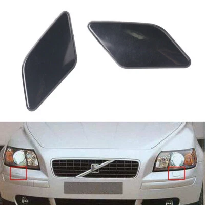 1 par de tapas de cubierta de arandela de faros con orificio para parachoques delantero para Volvo S40 V50 2009-2012 Foto 1 de 4