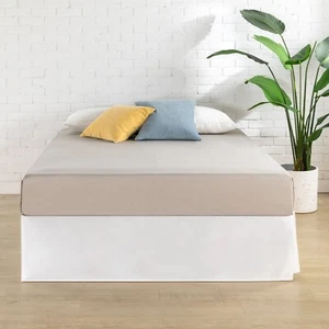 ZINUS 14" SMARTBASE ZERO ASSEMBLY MATTRESS FOUNDATION W/ BRACKETS & BED SKIRT - Picture 1 of 6