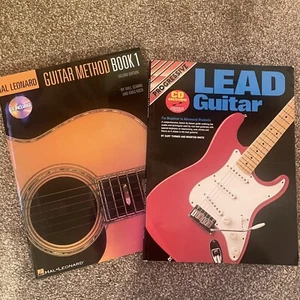 Two Guitar Books - Progressive Lead Guitar & Method Book 1 + CD Hal Leonard R527 - Picture 1 of 4