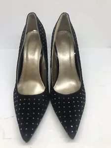 reveal womens black studded court shoes size 4  t55 - Picture 1 of 6