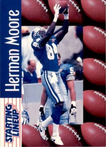 1997 Kenner Starting Lineup Card Herman Moore Detroit Lions - Picture 1 of 2
