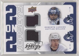 2008 MVP 2 on Jerseys Shawn Horcoff Sam Gagner Roberto Luongo Mattias Ohlund HOF