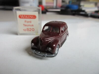 WIKING 1:87 12820 Ford Taunus, Marrone-Rosso, Inutilizzato IN Der Box - Immagine 1 di 4