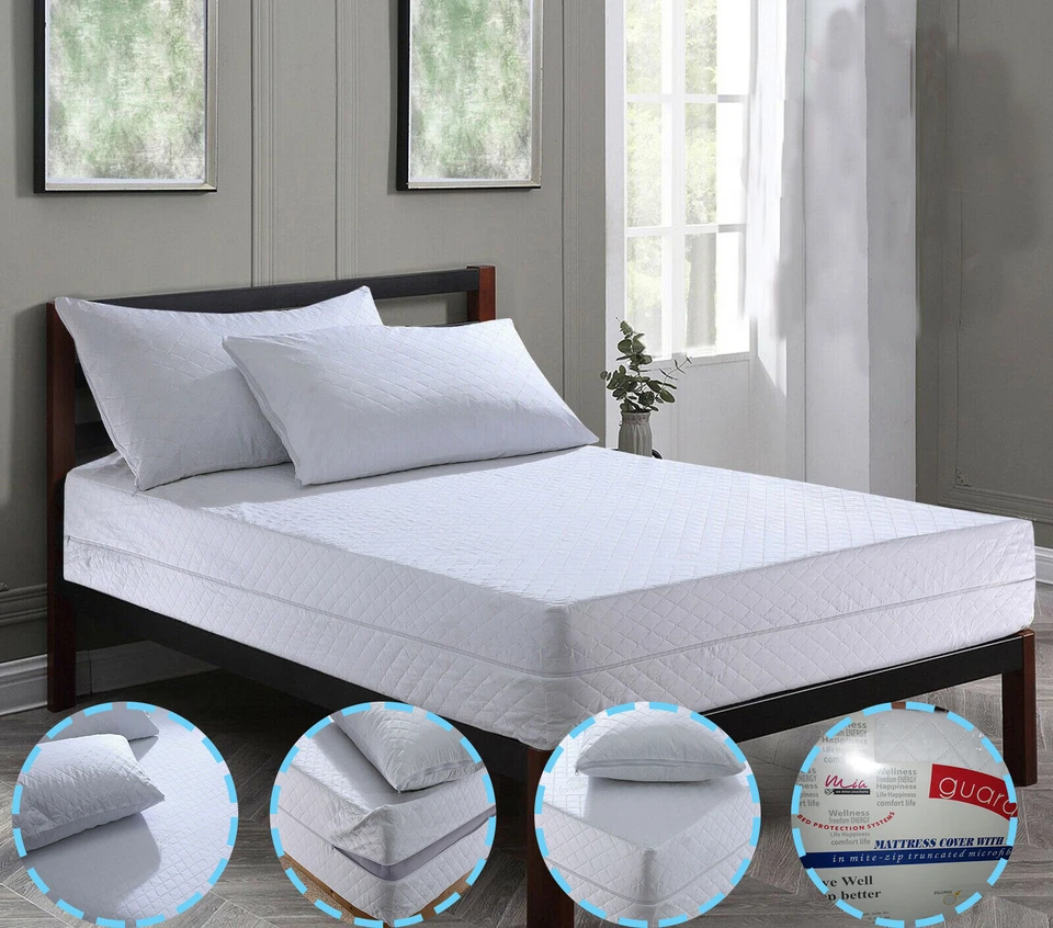 Luxury Diamond Mattress Topper Single Double King Size Cover Bed Protector Cover - Image 1 of 4