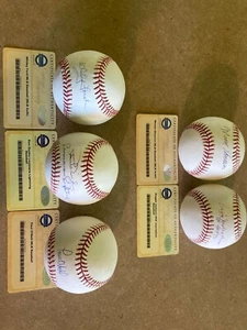 Lot of 5 Yankee Autographed Baseballs (Jackson, O’Neil, Ford, Guidry, Skowron) - Picture 1 of 9