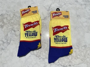 French's 1904 Classic Yellow Mustard Socks One Size Fits Most - Picture 1 of 10