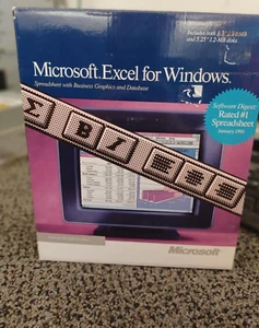 Microsoft Excell für Windows (3.5 & 5.25 Festplatten) GEBRAUCHT - Bild 1 von 9