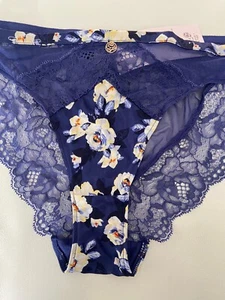 Gorgeous BNWT M&S Rosie @ Autograph midnight rose silk & lace high leg briefs - Picture 1 of 2