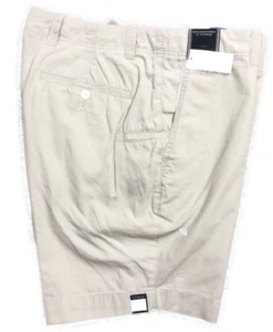 Roundtree & Yorke Casuals Mens Flat-Front Chino Shorts S75HR250 STONE Size 40 7 - Picture 1 of 2