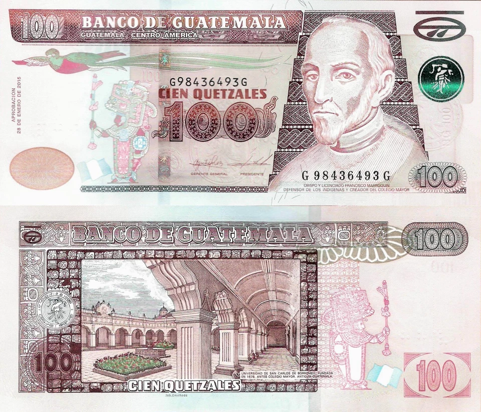 Guatemala 2015 - 100 quetzales - Pick 126 UNC - Image 1 of 1