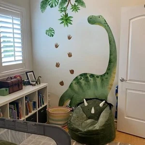 Large Dinosaur Wall Decals for Boys Bedroom Dino Footprints Wall Stickers Peel - Picture 1 of 3