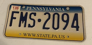 PENNSYLVANIA Authentic License Plate WWW.STATE.PA.US PLATE # FMS-2094 - Picture 1 of 2