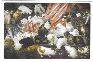 Vintage Cats Kittens Postcard RETRO Textured NEW REPRINT Antique Ornaments - Picture 1 of 2