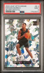 Hoja Optichrome Silver Prizm Cracked Ice Keegan Murray RC 2022 # 2/5 PSA 9 - Imagen 1 de 2