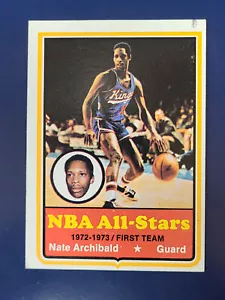 1973-74 Topps Basketball Cards #1 Nate Archibald AS Kansas City Omaha Kings - Imagen 1 de 2