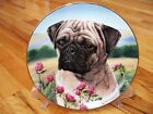 Danbury Mint Simon Mendez PRAIRIE PUG Dog Plate MINT