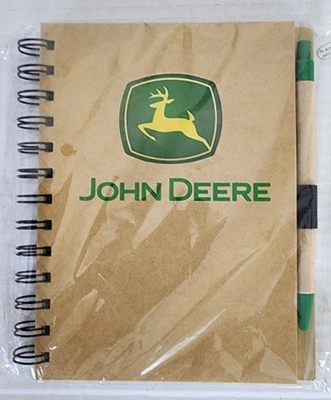John Deere Spiral Notebook w/ Pen Set Eco Friendly Cover New Sealed pg Size 4x6 - Image 1 of 4