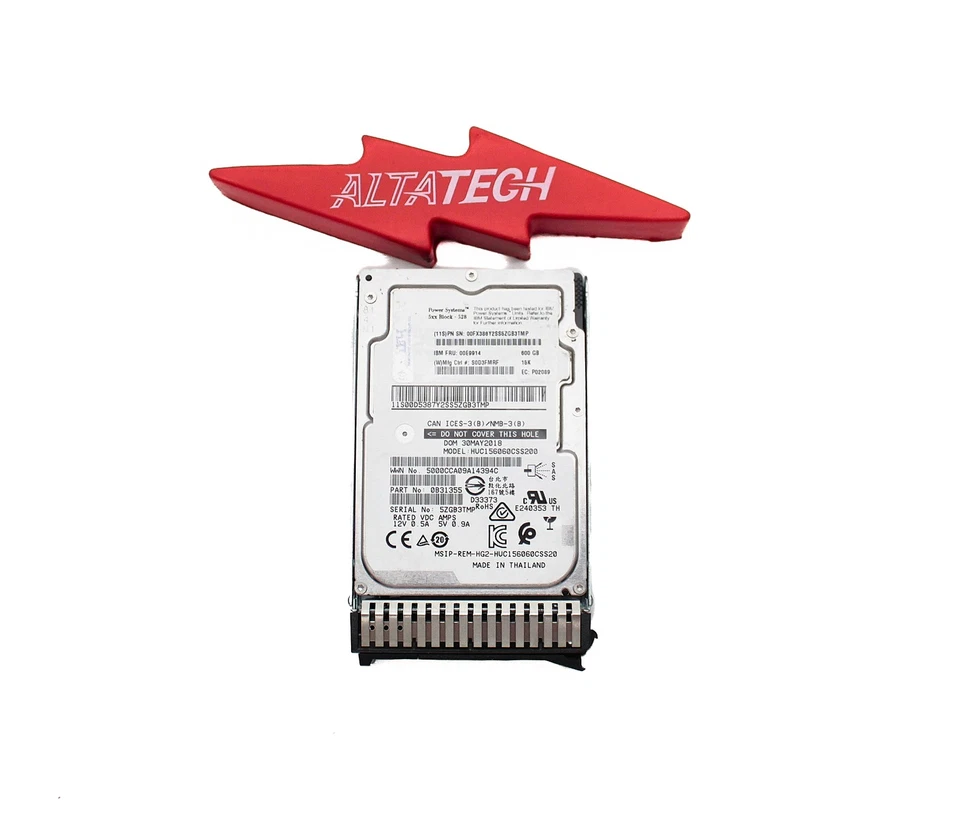 IBM 00E9914 600GB 15K SAS SFF-3 HDD CCIN 59E4 - Image 1 of 4