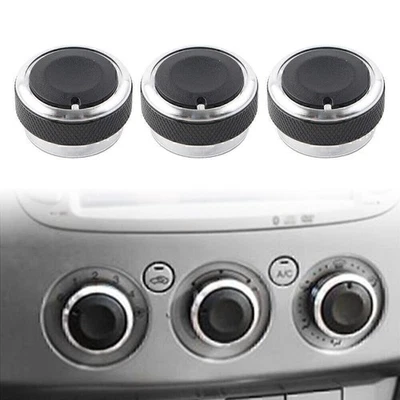 3 x Fit Ford Focus MK2 MK3 Mondeo C/S-max Air Conditioner Switch Knob Button Blk - Image 1 of 4