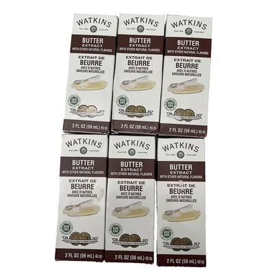 6 Watkins Butter Extract w/ Other Natural Flavors New 2 oz  Each Gluten Free - Image 1 of 4