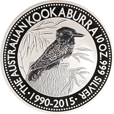 2015 Australia 10 Ounce Silver $10 Kookaburra 999 Fine - Capsule - Image 1 of 2