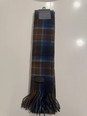 PENDLETON Whisperwool Muffer lana bufanda a cuadros hecha en Italia Foto 1 de 4