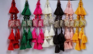 Tassels garland for Curtain 12 In Sewon Edge Blouse Latkan for Wedding Dress FCL - Picture 1 of 53