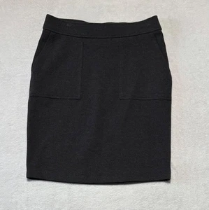 Falda LOFT Mujer Pequeña Gris Carbón Ponte Tejida Lápiz Bolsillos Delanteros Elástica - Imagen 1 de 6
