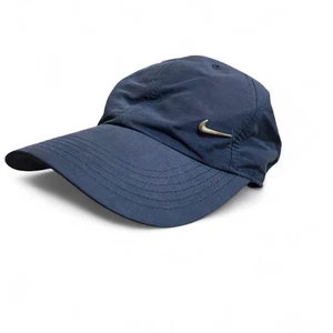 Nike Heritage 86 Women’s Snapback Cap Navy Blue Hat Metallic Swoosh Logo Rare - Picture 1 of 5