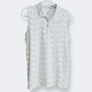 Camiseta deportiva clásica sin mangas Nike Golf Dri Fit para mujer grande blanca gris - Imagen 1 de 5