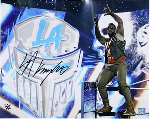 LA Knight WWE Signed 16" x 20" Standing on Ropes Photo - Picture 1 of 1