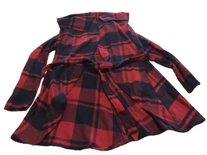 Cárdigan Hyfve Mujer Talla M Buffalo Cuadros Bolsillos con Cinturón Frente Abierto Preppy - Imagen 1 de 8