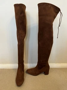 Stuart Weitzman Russell & Bromley Highland Brown Overknee OTK Boots UK 7,5 - Bild 1 von 24