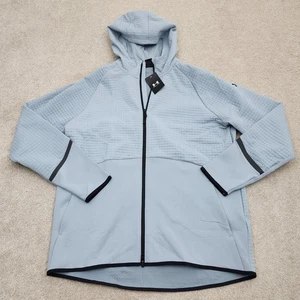 Under Armour Men XL Tall UA Unstoppable Fleece Grid Full Zip Hoodie Blue - Picture 1 of 11