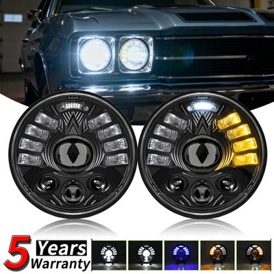 Faros LED de haz alto/bajo con DRL para AMC Ambassador 1960-1974 2x 5-3/4 5,75" Foto 1 de 4