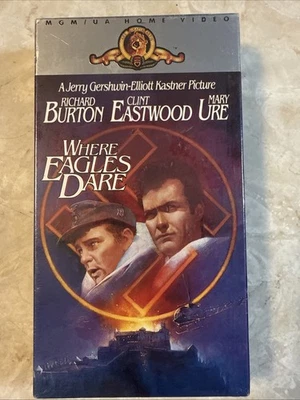 Where Eagles Dare (VHS, 1968) – Clint Eastwood War Classic / New Sealed OOP Foto 1 de 4