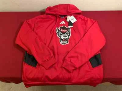 Adidas North Carolina State Wolfpack Team Hoodie Pullover IQ0302 Size Large NEW - Image 1 of 4