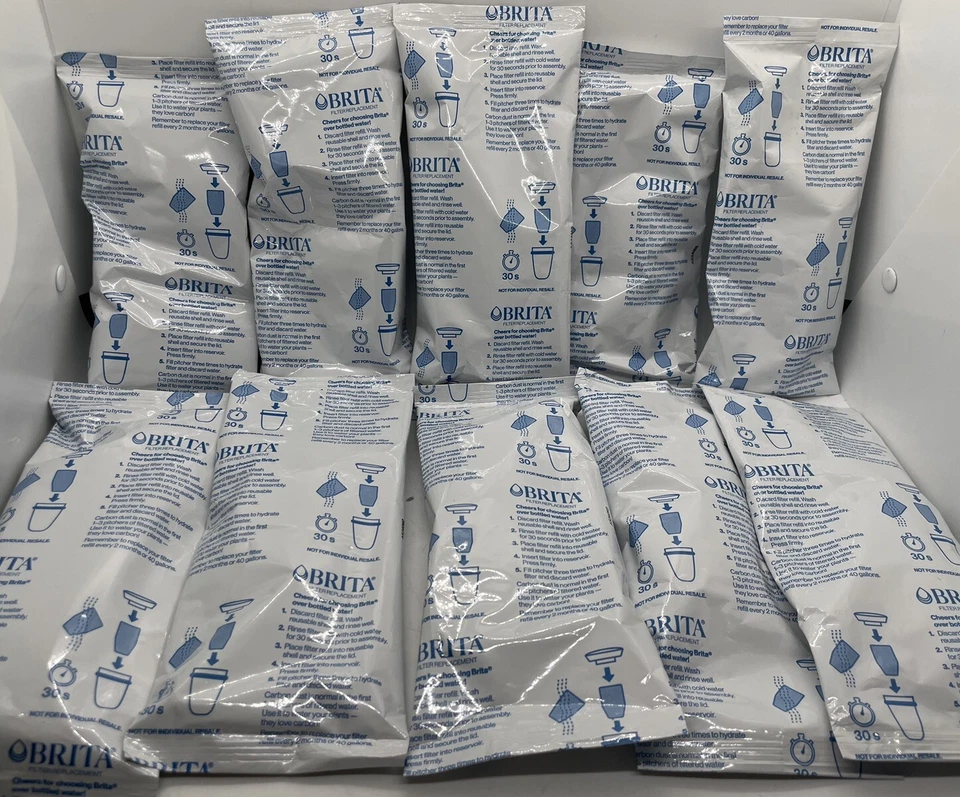 10 pack Brita Refillable Filter Refill Packs OB07 CARBON ONLY **NEW SEALED** - Image 1 of 1
