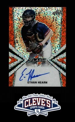 2019 LEAF FLASH ETHAN HEARN 8/10 ORANGE PRIZM REFRACTOR - Image 1 of 2