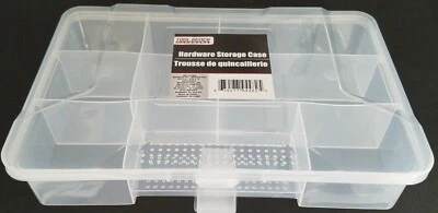 Clear Storage Organizer Cases Containers 9 Sections Lock-Top 9"X6"X1.8" - Image 1 of 2
